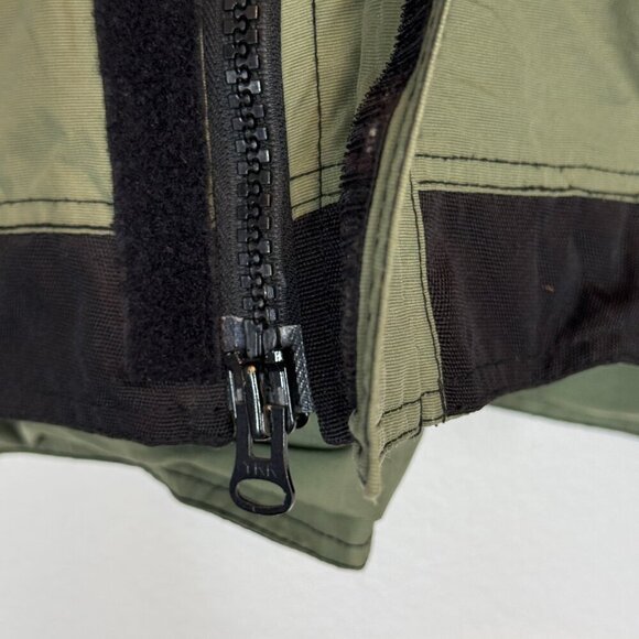 Vintage Jacket Coat Green Black Full Zip Quilted Lining 80s 90s Live Wire XL - Picture 7 of 15